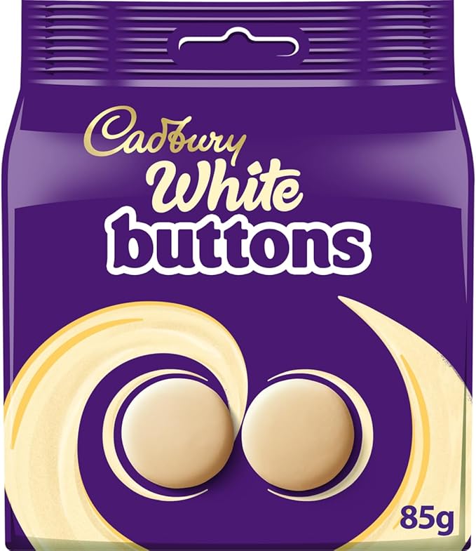 Cadbury White Chocolate Buttons Pouch 85g PMP1.50