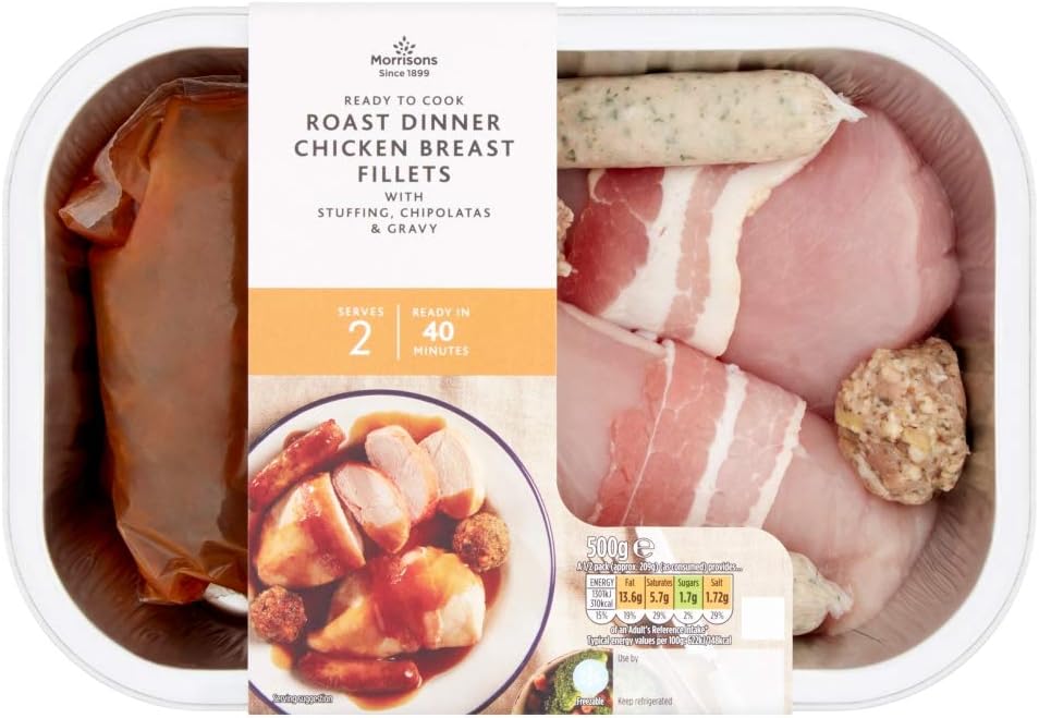 Morrisons Ready To Cook Roast Dinner Chicken Breast Fillets 500g