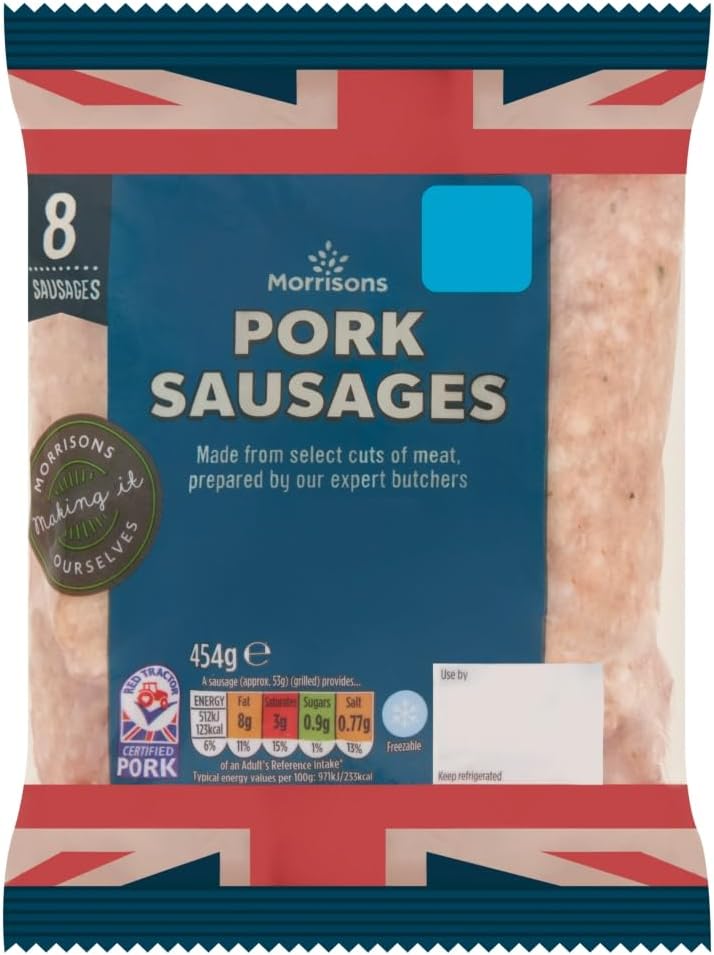 Morrisons 8 Butchers Style Pork Sausages 454g