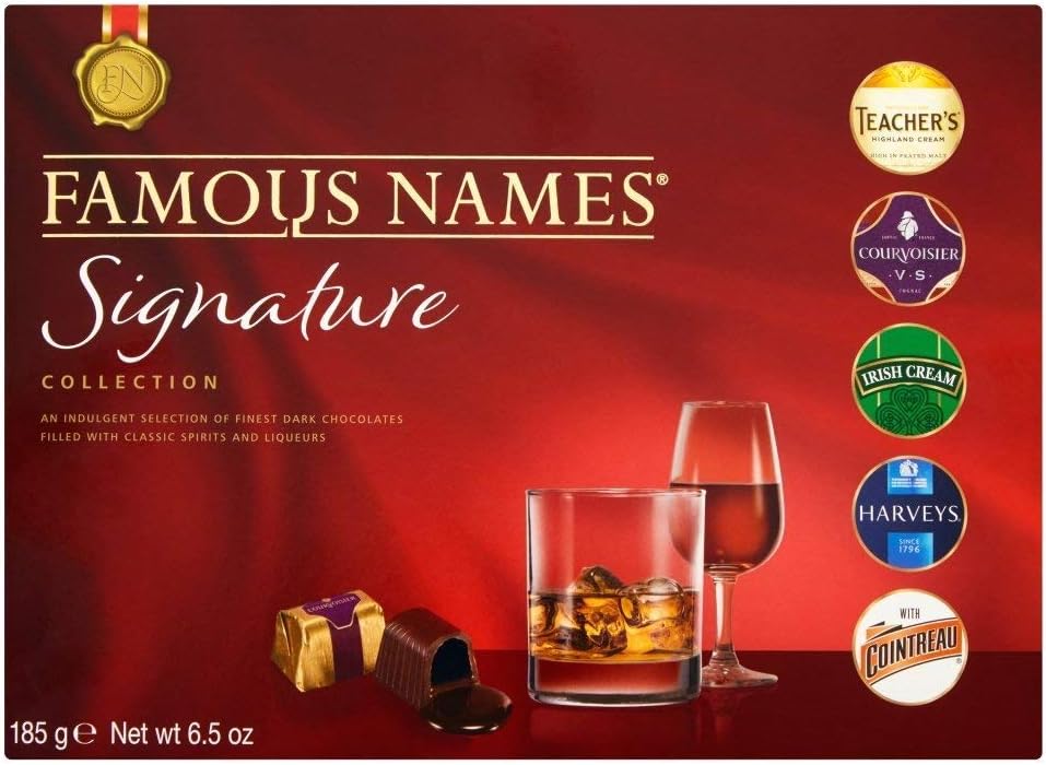Famous Names Signature Chocolate Liqueurs Collection Box 185g