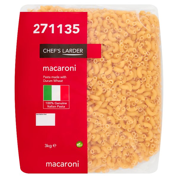 Chefs Larder Pasta Macaroni 3kg