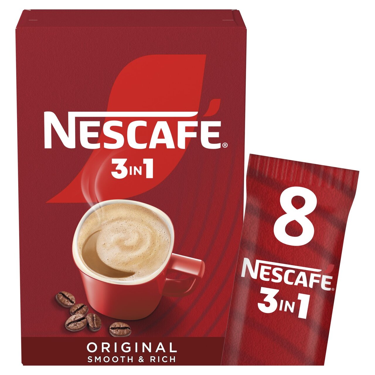 Nescafe Original 3 In 1 Sachets 8 x 16g