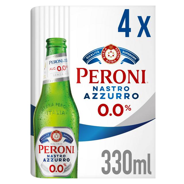 Peroni Nastro Azzurro Alcohol Free 4x330ml (Abv 0.0%)