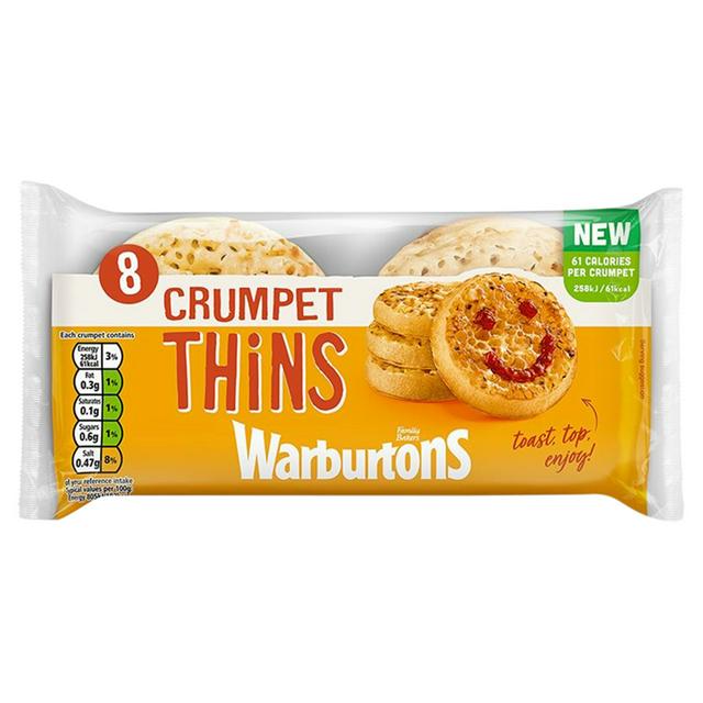 Warburtons Crumpet Thins 8pack