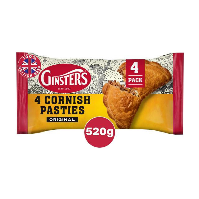 Ginsters Cornish Pasties 4pk