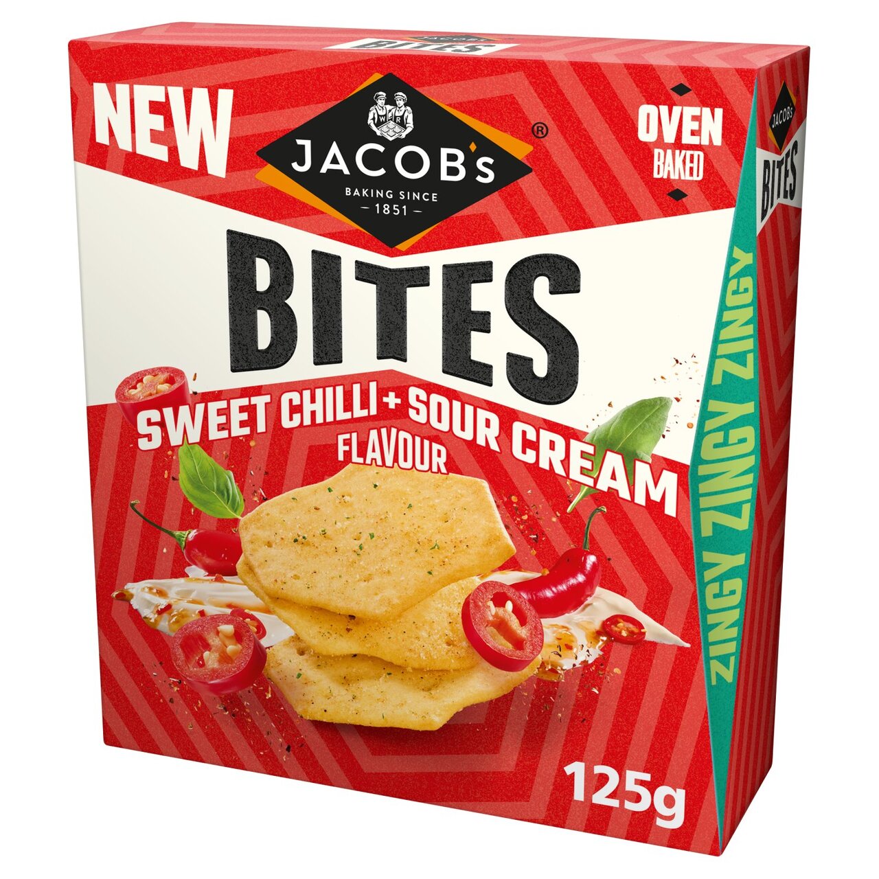 Jacobs Bites Sweet Chilli & Sour Cream Crackers 125g