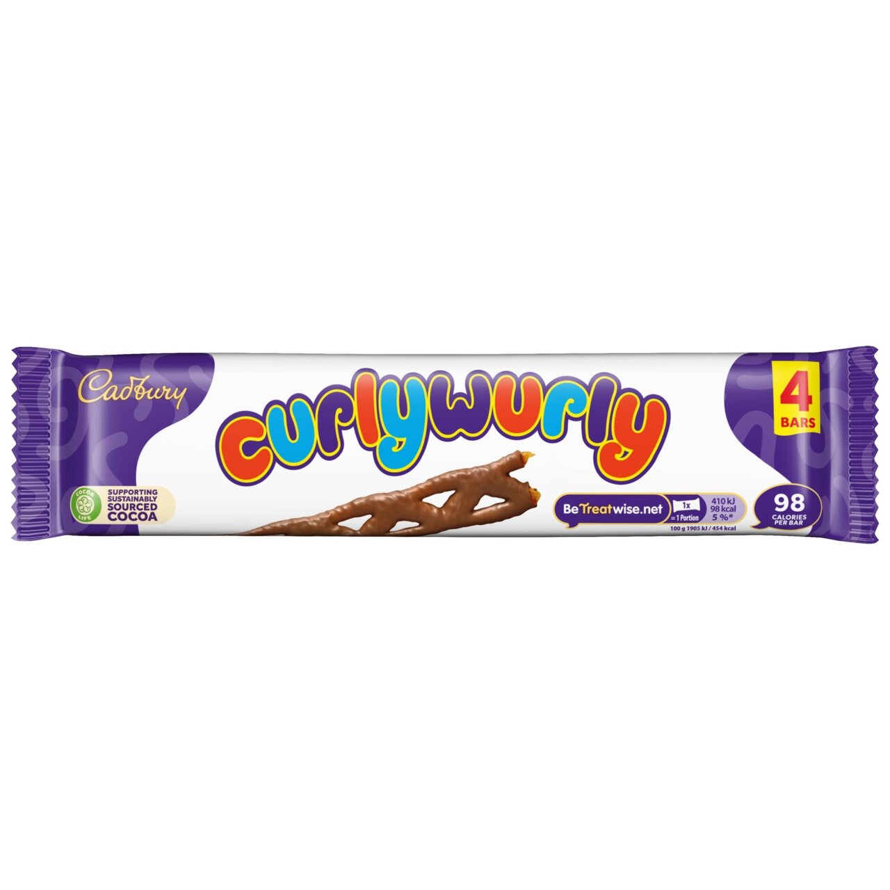 Cadbury Curly Wurly Bar 4pk 86g