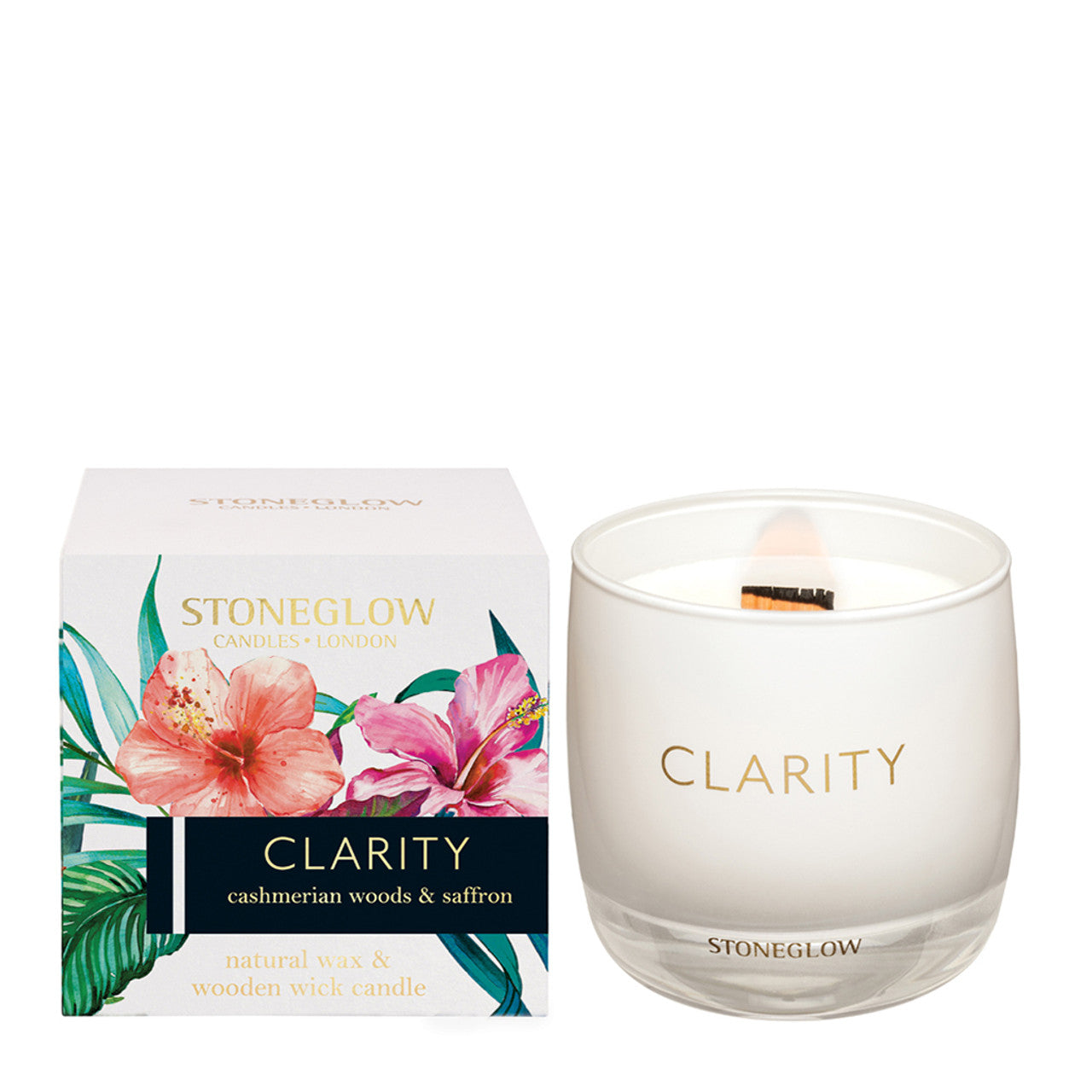 Stoneglow Candle, Clarity - Cashmere Wood & Saffron