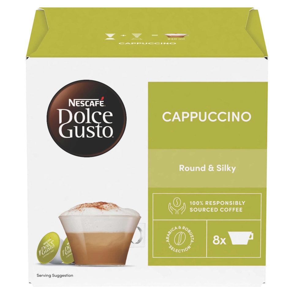 Nescafe 16 Dolce Gusto Cappuccino Pods 186.4g