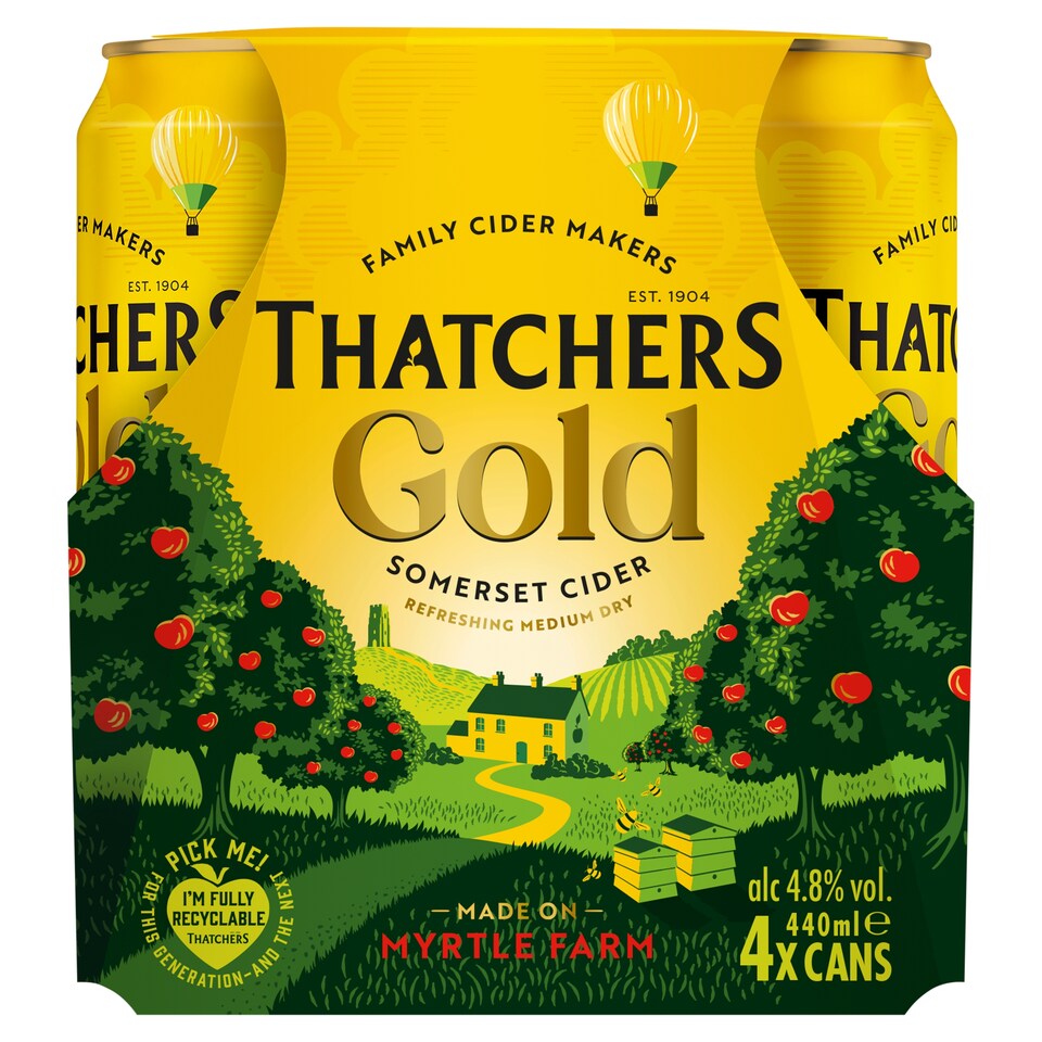 Thatchers Gold Cider 4 x 440ml 4.8%