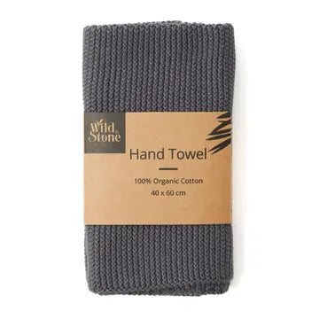WS Organic Cotton Hand Towel Slate Grey