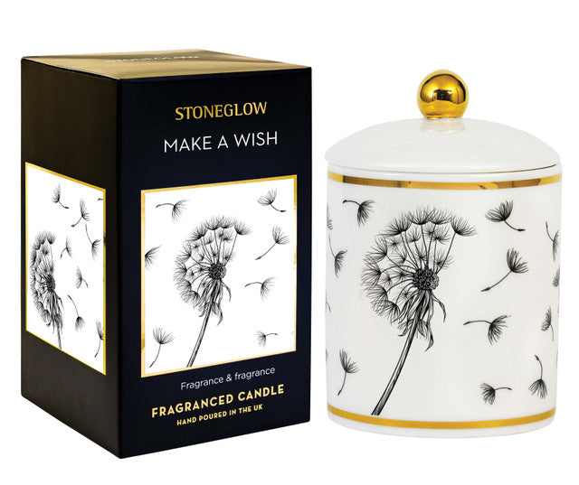 Stoneglow Ceramic Candle, Make A Wish