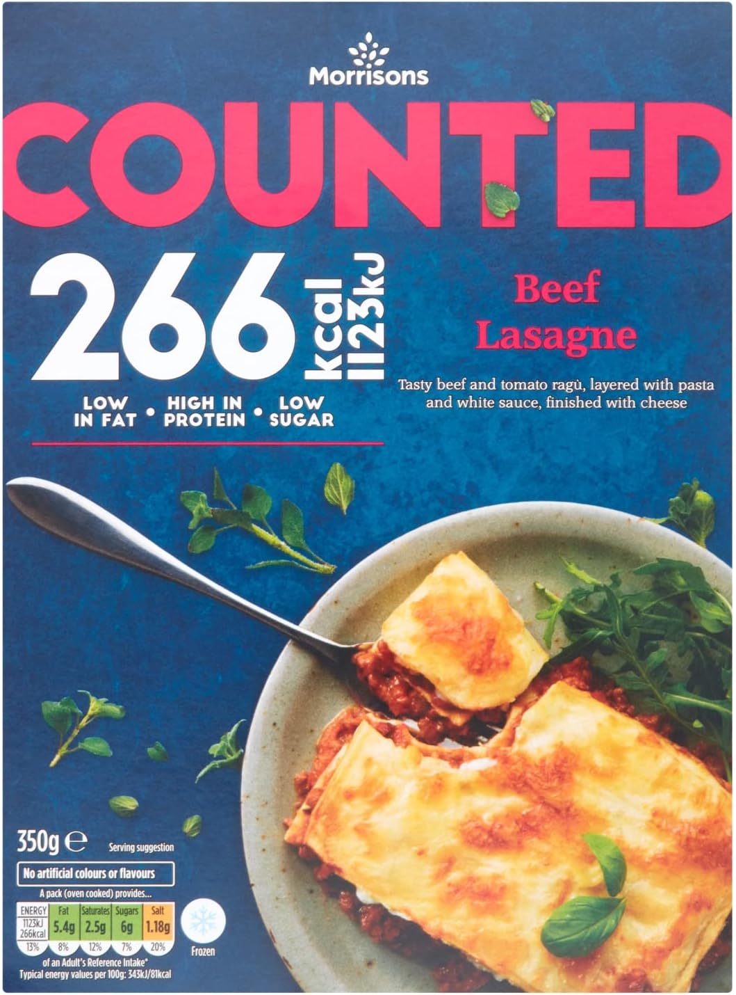 Morrisons Eat Smart Beef Lasagne 350g