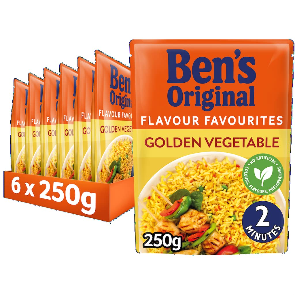 Coop Golden Veg Microwaveable Rice 250g BULK 6pk