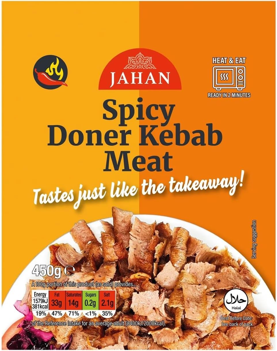 Jahan Classic Takeaway Cooked Sliced Doner Meat 450g