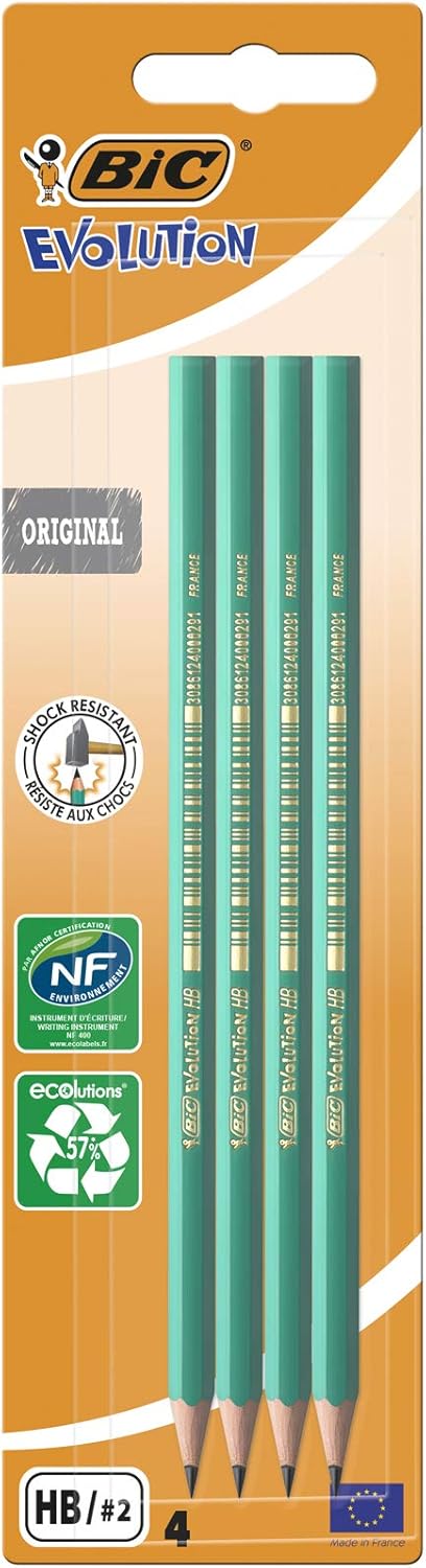 Bic Ecolutions 655 HB Graphite Pencils 4pk