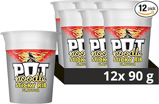 BULK Pot Noodle Sticky Rib 90g x 12