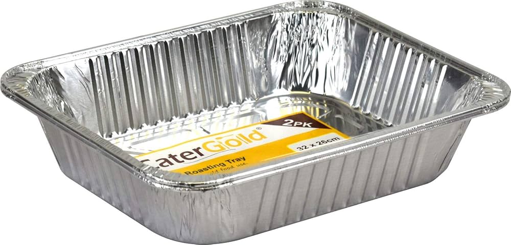 Value Foil Tray 323 x 260 x 74mm Pk 2