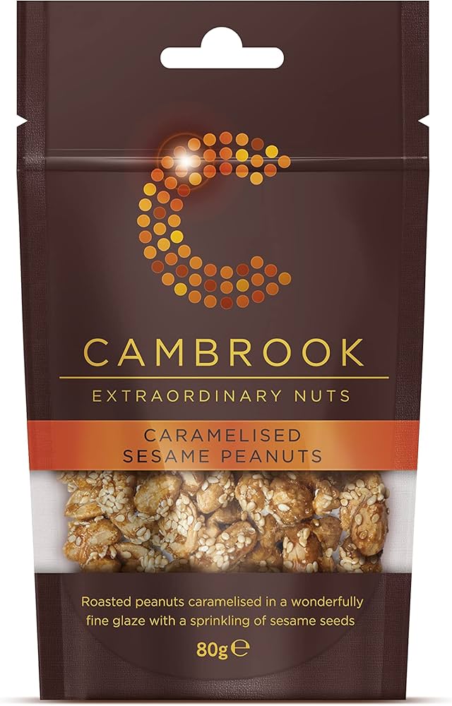 *Cambrook Caramelised Sesame Peanuts Jar 80g