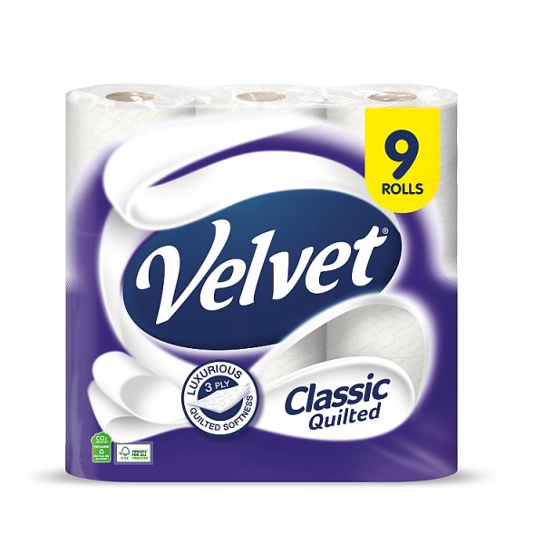 Velvet Classic Quilted 9 roll