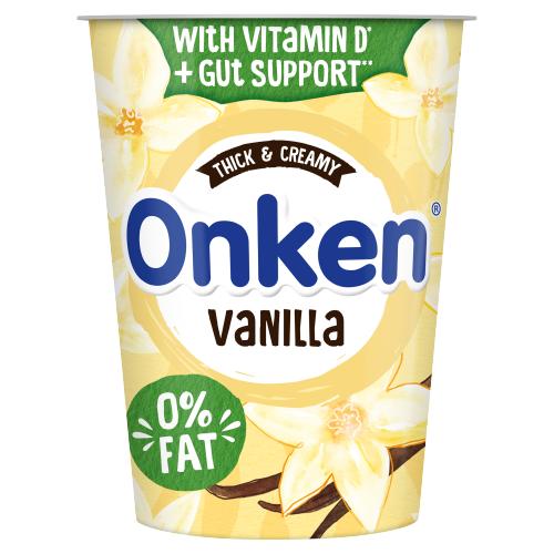 Onken Fat Free Vanilla Yogurt 450g