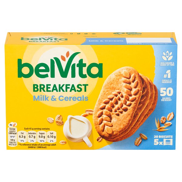 Belvita Breakfast Cereals & Milk 5pack