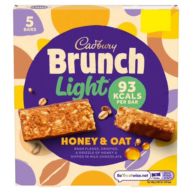 Cadbury Brunch Light Honey & Oat Bars 5pack