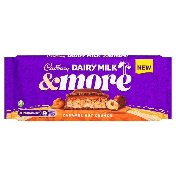 Cadbury Dairy Milk & More Caramel Nut Crunch 200g