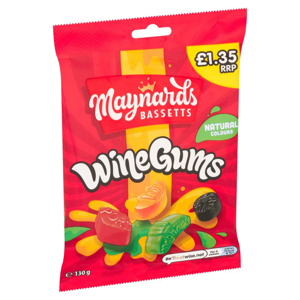 Maynards Bassetts Wine Gums 130g PMP1.35