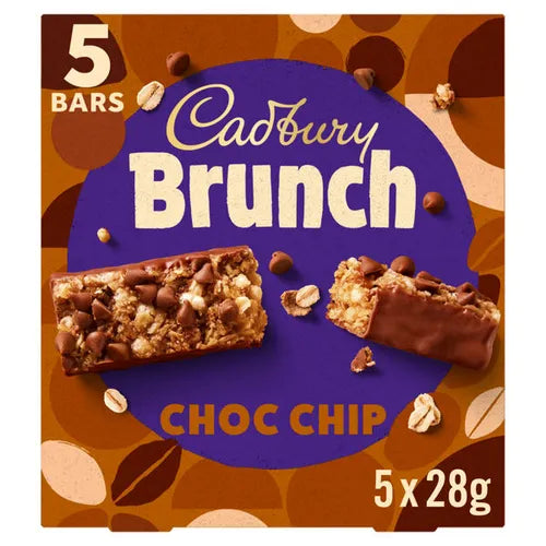 Cadbury Brunch Bars Choc Chip 5pack NEW