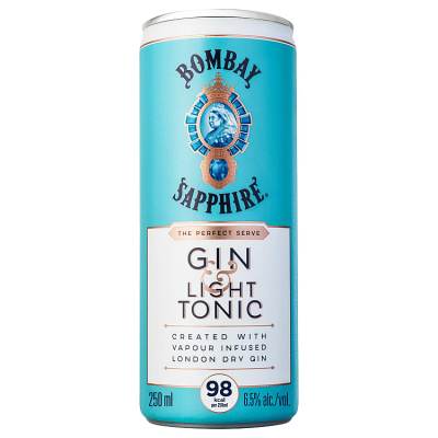 Bombay Sapphire & Tonic 250ml Cans