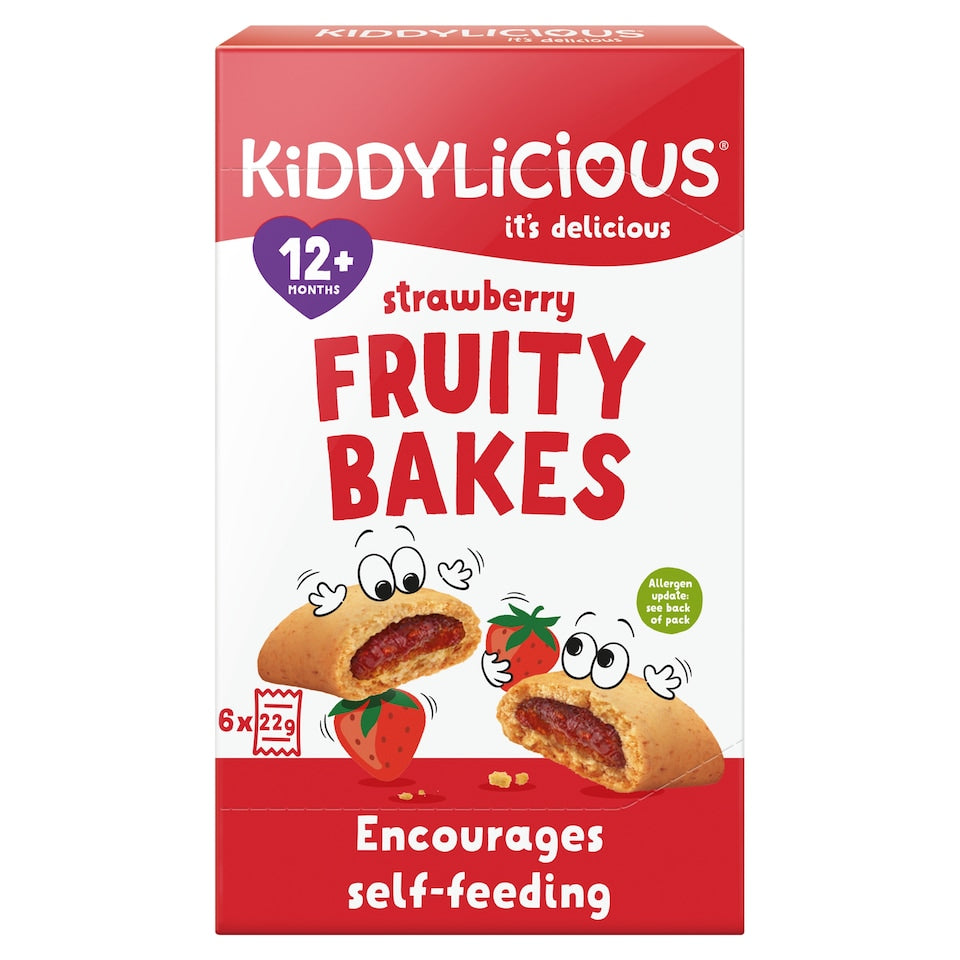 Kiddylicious Strawberry Fruity Bakes 6pk