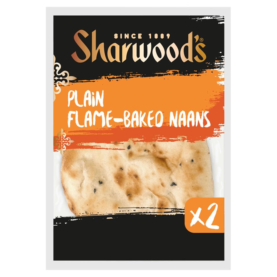 Sharwoods Plain Naan Bread 2pk