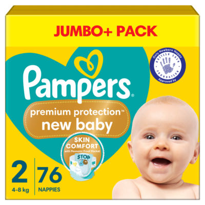 Pampers Nappies New Baby Size 2 76pk