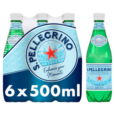 San Pellegrino Sparkling Natural Mineral Water 6 x 500ml
