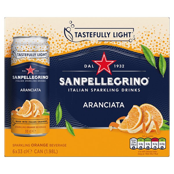San Pellegrino Aranciata Orange 6 x 300ml