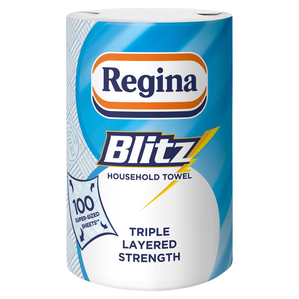 Regina Blitz Triple Layer Kitchen Towel 100 sheet single roll