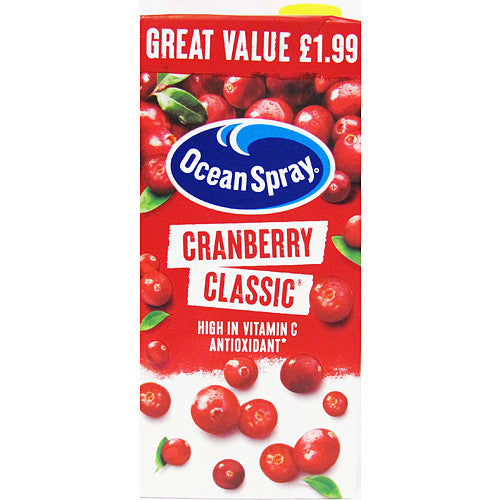 Ocean Spray Classic Cranberry Juice 1Litre PMP1.99