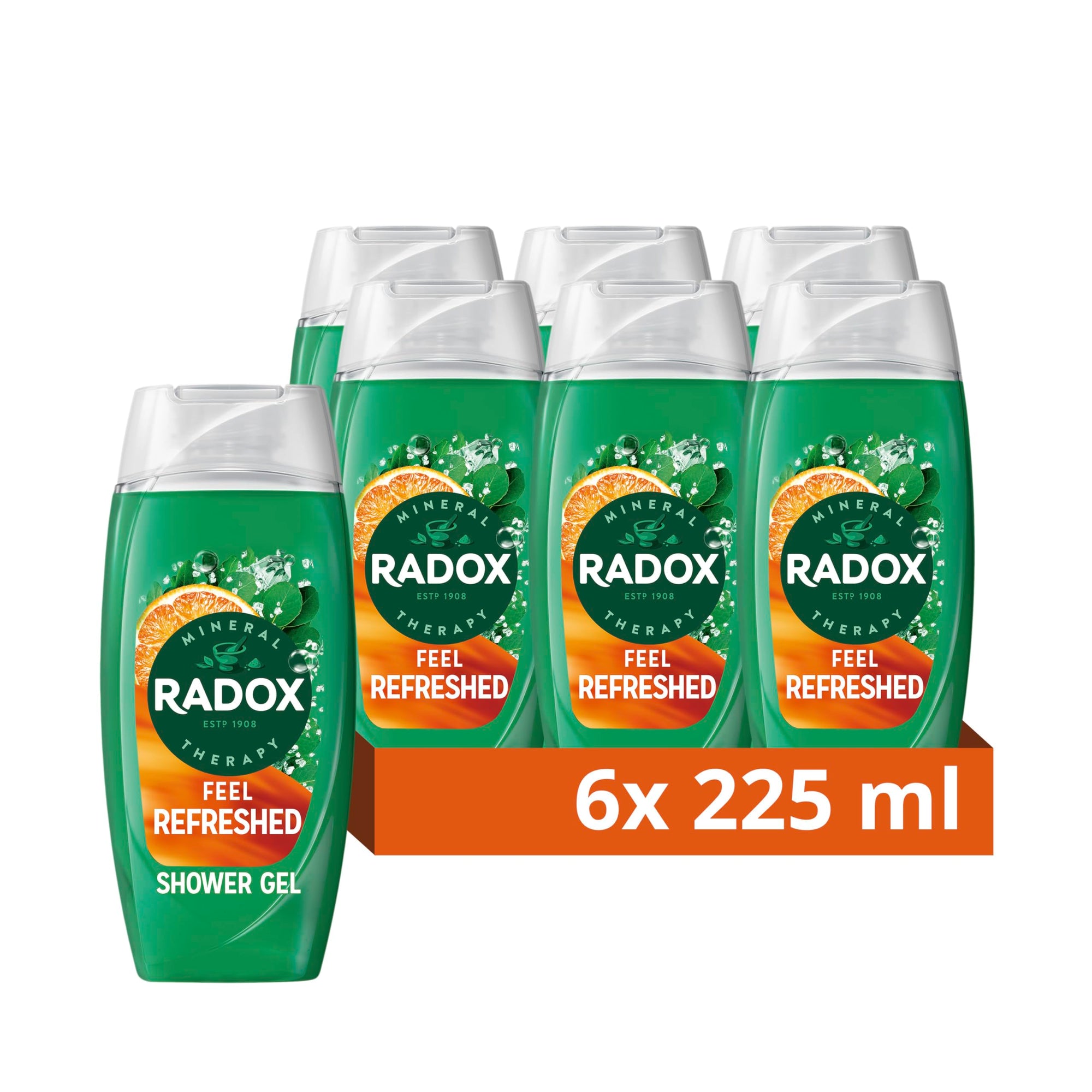Radox Shower Gel Feel Refreshed 225ml x 6