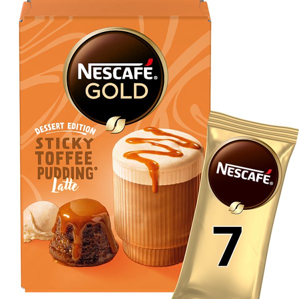 Nescafe Gold Sticky Toffee Pudding Latte Sachets 7pack