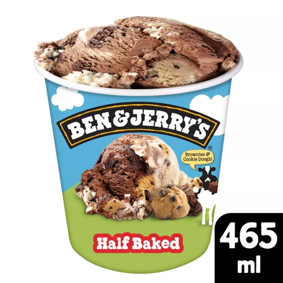 Ben & Jerrys Half Baked Ice Cream 465ml