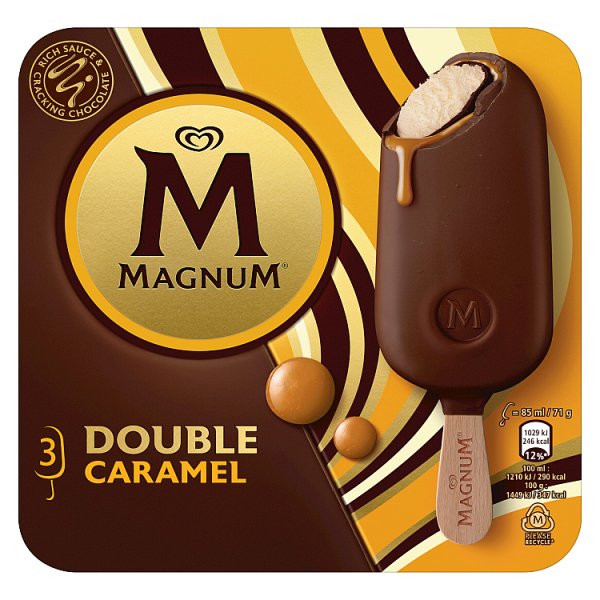 Walls Magnum Double Caramel 3pk
