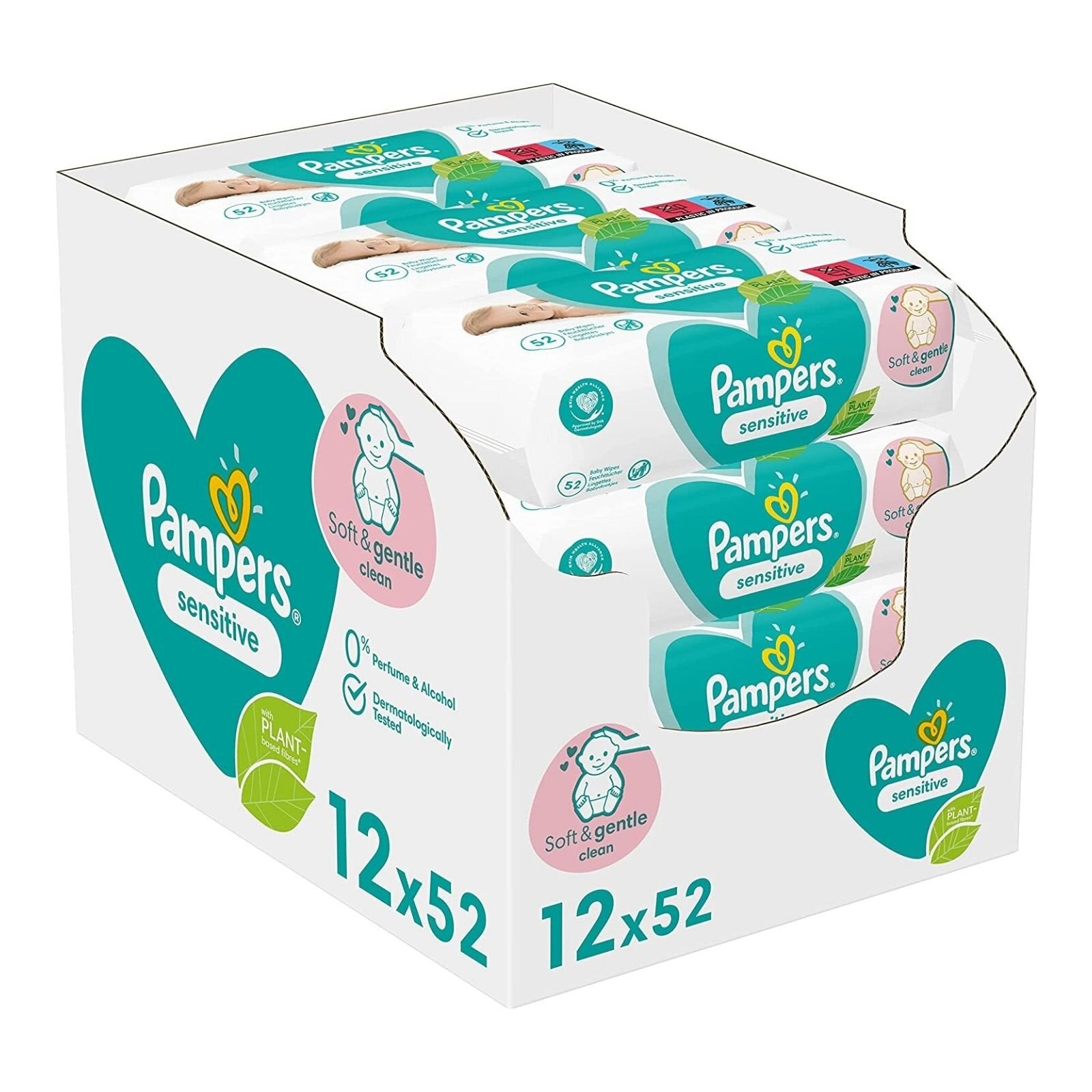 Pampers Baby Wipes Sensitive BULK 12 x 52pk