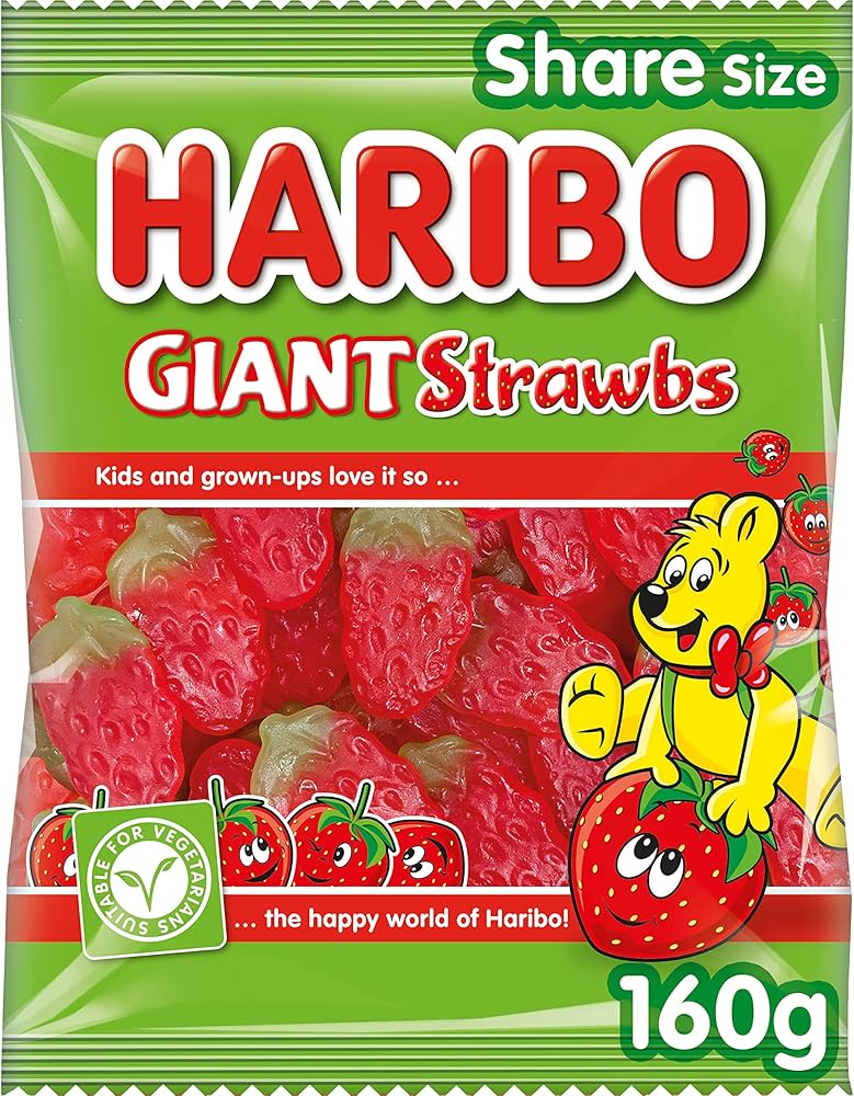 Haribo Giant Strawberries x 12 BULK