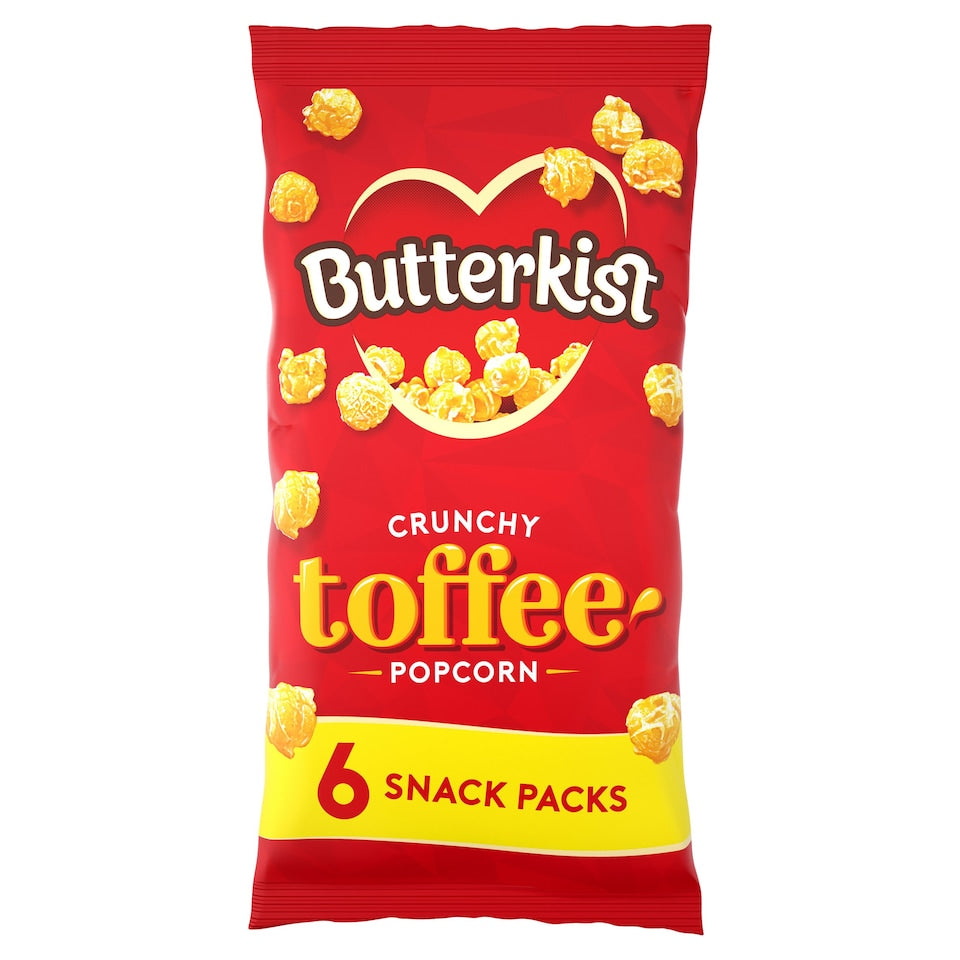 Butterkist Crunchy Toffee Popcorn Snack Packs 6 x 20g
