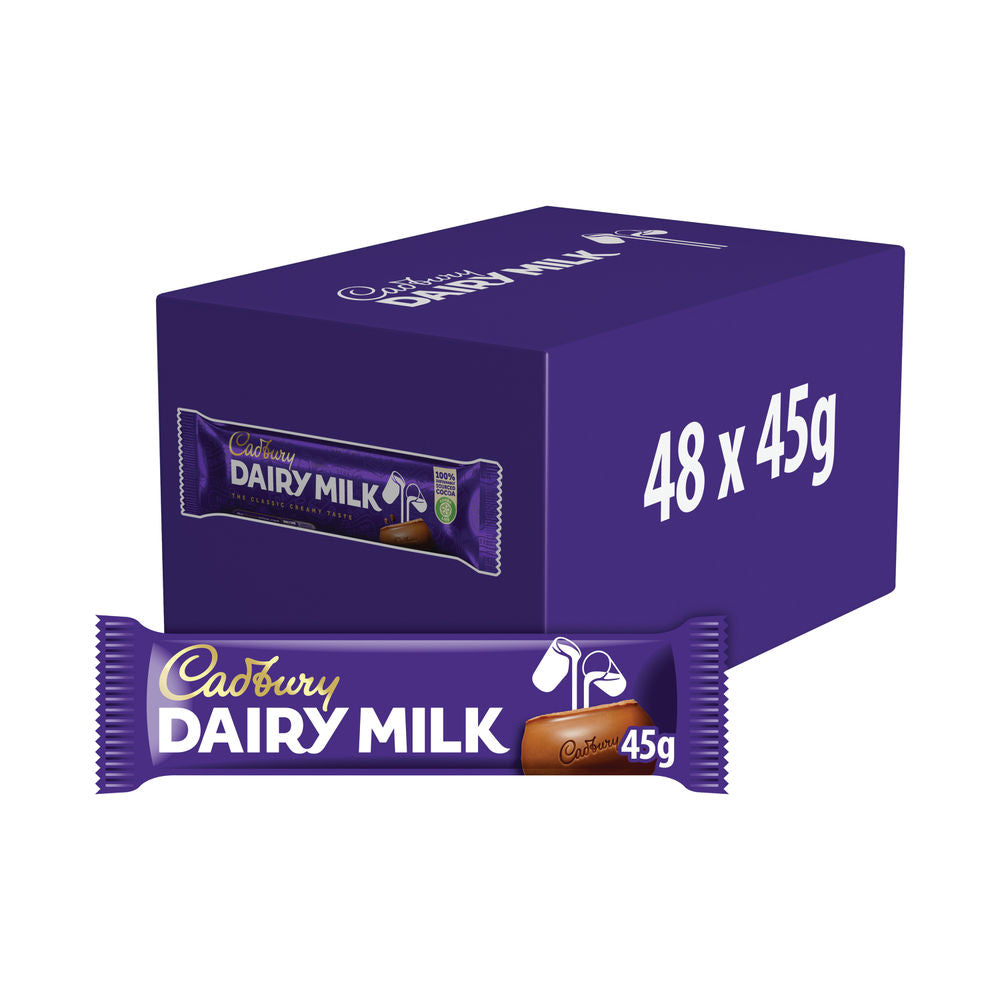 BULK Cadbury Dairy Milk Chocolate Bar 45g x48