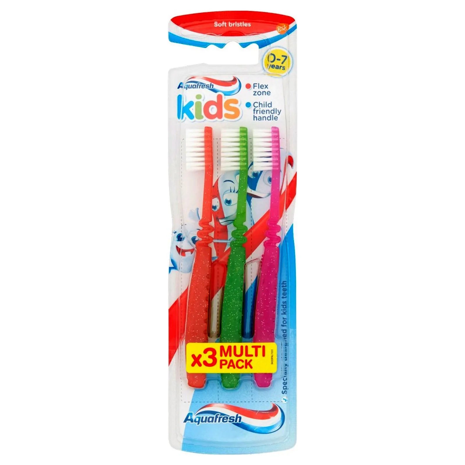 Aquafresh Kids Toothbrushes 0-7month 3pack