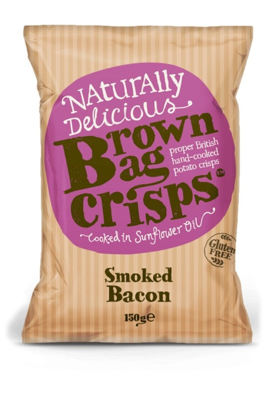 Brown Bag Crisps - Smoked Bacon Crisps 150g