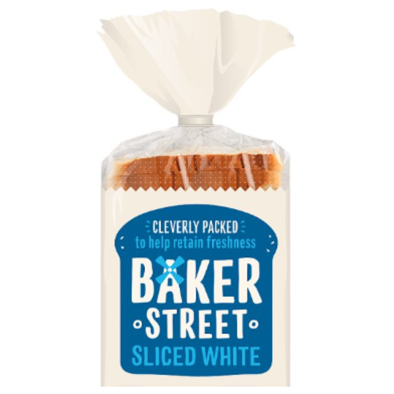 Baker Street White Sliced Bread 550g