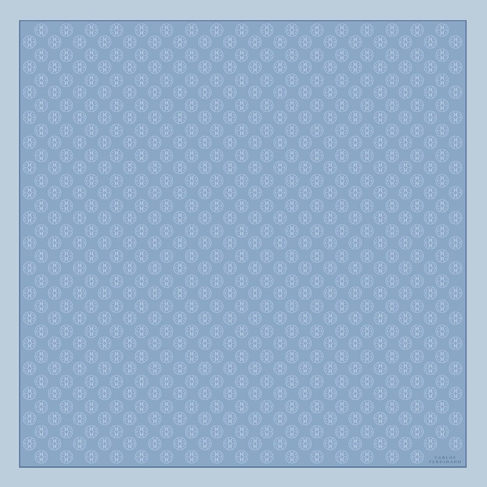 Fringed Monogram Pale Blue